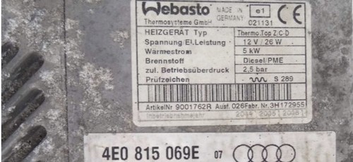 Audi standheizung thermo - audi,